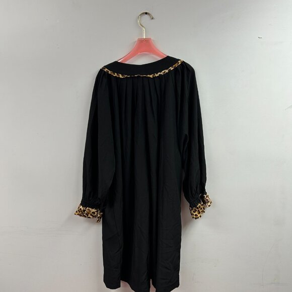 Tunic Dress with Leopard Trim Accents - WC5072 - Picture 2 of 2